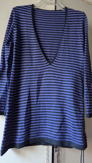 Jersey rayas morado y negro