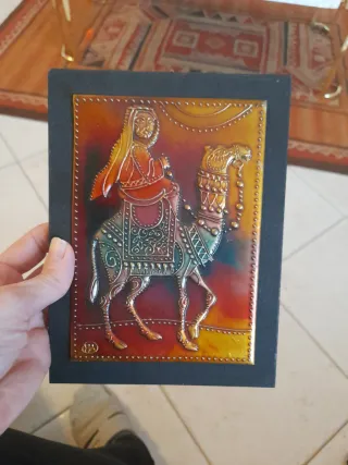 Quadro decorativo cammello e figura
