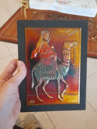 Quadro decorativo cammello e figura