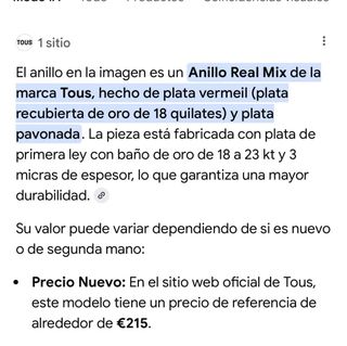 Anillo Tous Flor y Oso Dorado