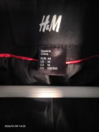 Chaqueta H&M Negra Mujer Talla 44