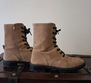 Botas Zara Serraje Beige