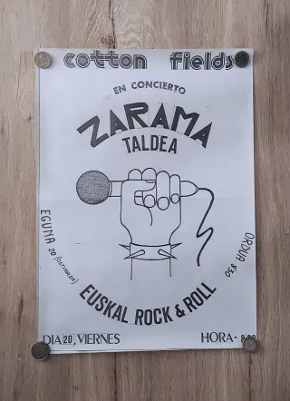 Cartel concierto Zarama Euskal Rock & Roll