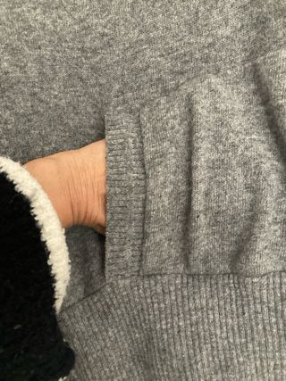 Zara Top Gris Sin Mangas con Capucha Talla M, over