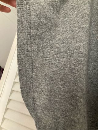 Zara Top Gris Sin Mangas con Capucha Talla M, over