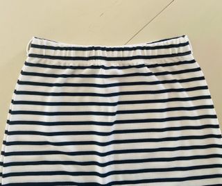 Falda larga rayas abertura lateral