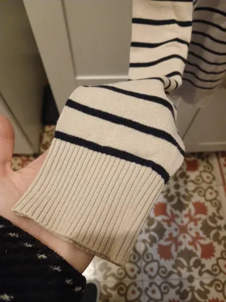 Jersey Freen Coast Rayas Beige y Negro