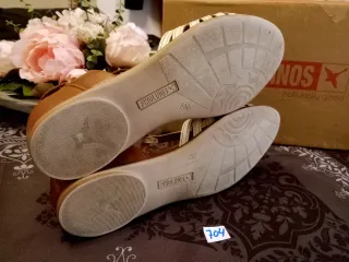 Sandalias Pikolinos Talla 38 Marrón/Blanco