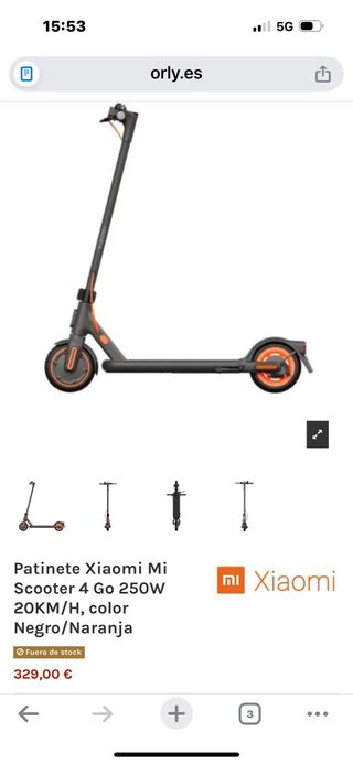 Patinete Xiaomi Mi Scooter 4 Go 250W