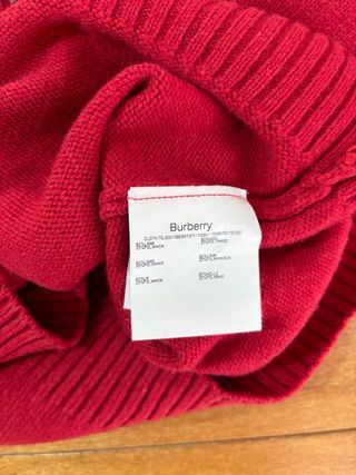 Jersey Burberry Lana Cremallera Burdeos