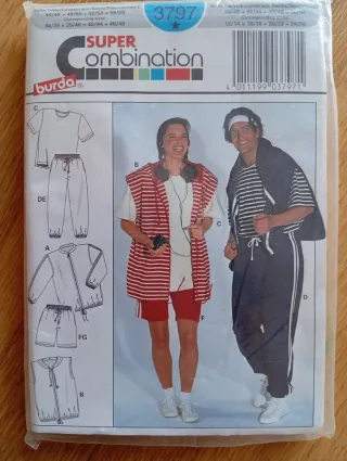 Patrones Burda 3797 Chándal y Chaleco Deportivo