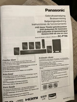 Home Cinema Panasonic Negro modelo SC-PT90