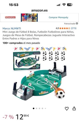 Futbolín de mesa Soccer League