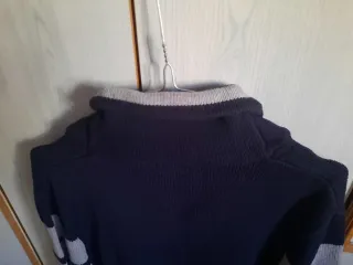 Jersey caballero rayas azul y gris