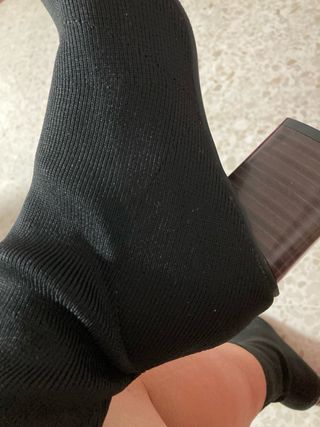 Botines calcetín tacón madera