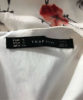Vestido floral zara  encaje talla S