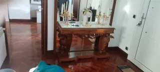 Mesa de entrada madera tallada águilas