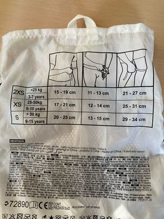 Protecciones Oxelo Talla 2XS