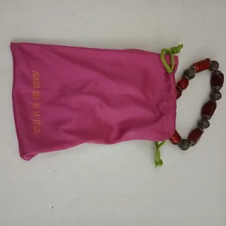 Collar precioso rojo y plateado