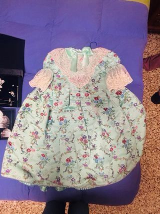 Falda y corpiño fallera niña 8-10 años mas tela.