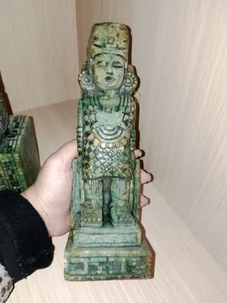 2 Figuras Guerrero Azteca/Maya Vintage