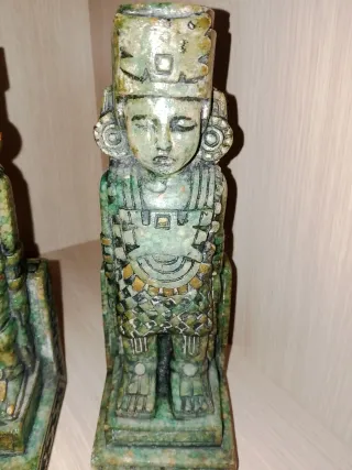 2 Figuras Guerrero Azteca/Maya Vintage