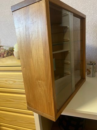 Vetrina in legno e vetro a sospensione