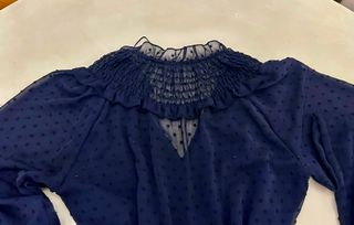 Vestido Naf Naf azul gasa