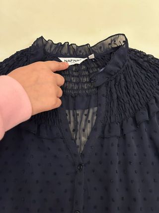 Vestido Naf Naf azul gasa