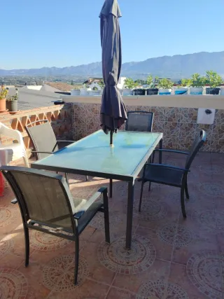 Conjunto mesa y sillas terraza, jardin