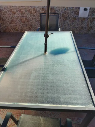 Conjunto mesa y sillas terraza, jardin