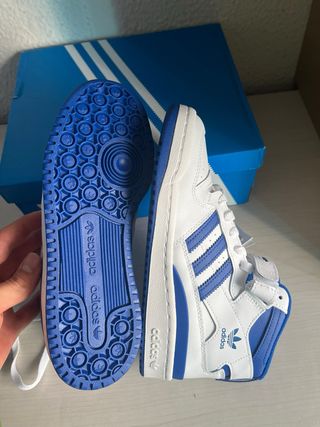 Adidas Forum Mid Talla 37 1/3 Azul Blanco