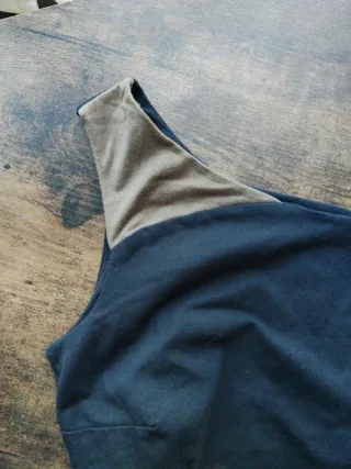 Vestido asimétrico negro y blanco