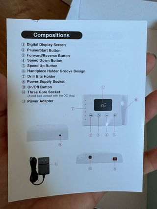 Torno Profesional Uñas 35.000 RPM