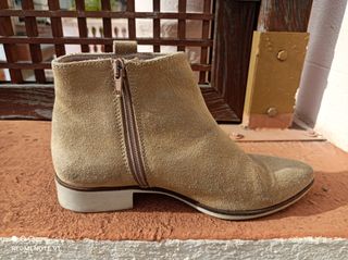 Botines ante camel T37 flecos