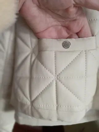 Chaqueta acolchada Purificación García beige