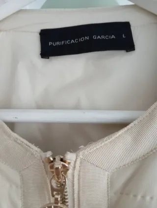 Chaqueta acolchada Purificación García beige