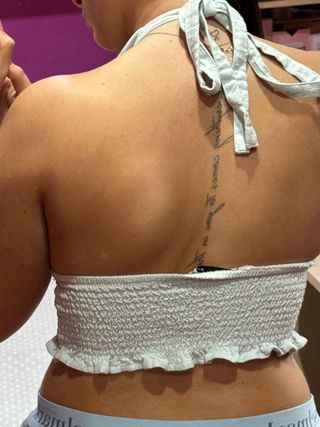 Top halter verde pastel