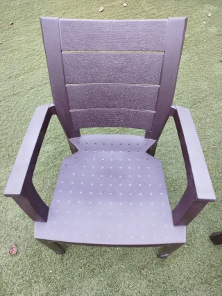 Pack 4 Sillas Exterior Apilables Marrón