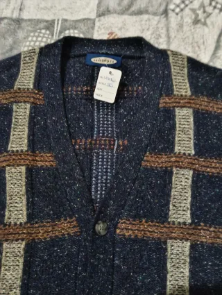 Cardigan uomo Sottosopra/marrone blu . taglia L