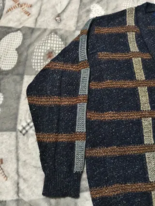 Cardigan uomo Sottosopra/marrone blu . taglia L