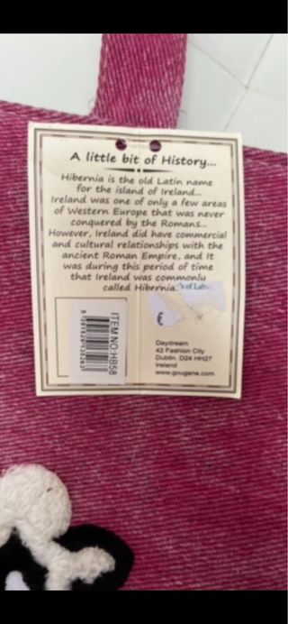 Borsa Irlanda con pecora rosa