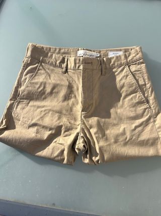 Pantalones H&M Marrones Slim Fit