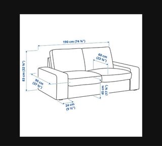 Divano 2 posti Kivik Ikea grigio