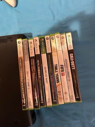 Xbox 360 Negra + 2 HD + Mando + Juegos