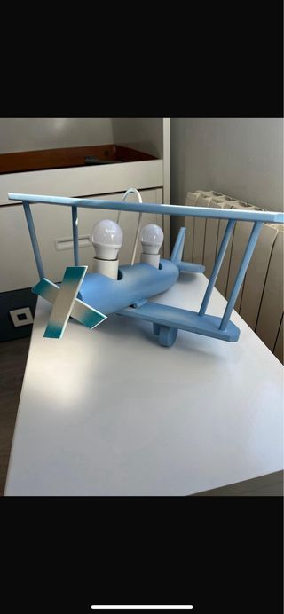 Lámpara Avión Azul Infantil