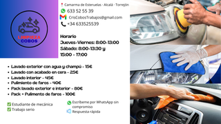 Limpieza de coches Cobos