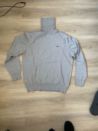 Jersey Lacoste Gris Cuello Alto
