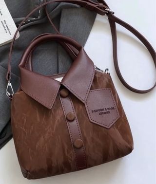 Borsa Shirt Design Mano/Tracolla Marrone
