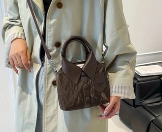 Borsa Shirt Design Mano/Tracolla Marrone